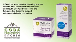 Image displays products that help with wrinkles.