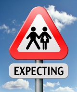 Funny picture of an expecting mother.