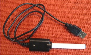 Electronic Cigarette plugged in